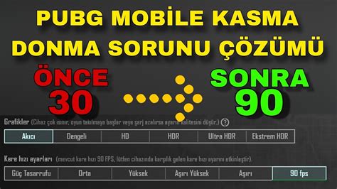 PUBG MOBİLE KASMA SORUNU ÇÖZÜMÜ ANDROİD 2024 YouTube