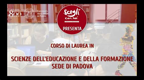 UNIPD Presentazione Del Corso Di Laurea In Scienze DellEducazione E