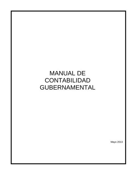 PDF MANUAL DE CONTABILIDAD GUBERNAMENTAL LGCG Y La Normatividad