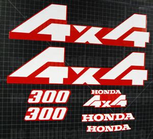 TRX 300 Fourtrax 4x4 Red 7pc Decal Grafica Pegatina Sticker TRX300FW