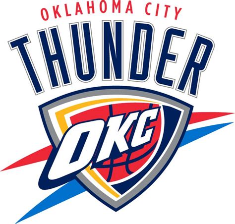 the logo for the oklahoma city thunder basketball team, which is ...