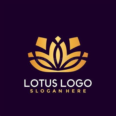 Dise O Del Logotipo De Flor De Loto Dorado Dise O De Logotipos Modernos