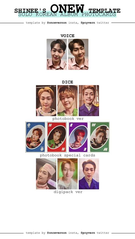 Bella On Twitter Shinee Onew Solo Photocard Template Updated With