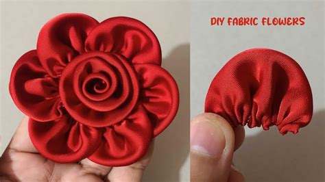 How To Make Fabric Flower Super Duper Easy Fabric Flower Tutorial