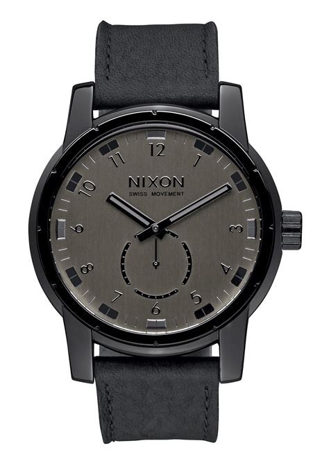 Nixon The Patriot Leather All Black A938001 Nur 197 40