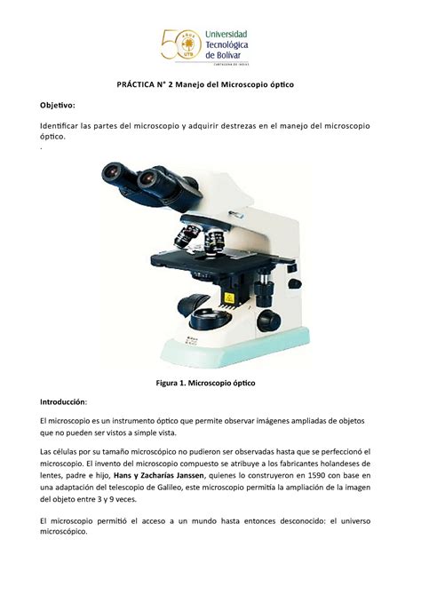 Letrista Carne De Cordero Serie Practica Manejo Del Microscopio Optico