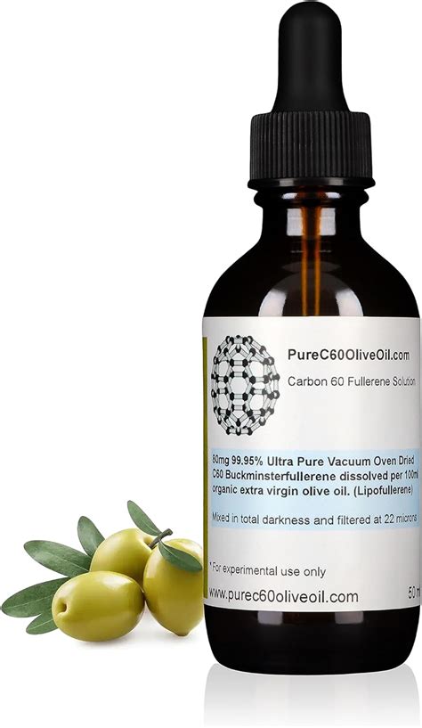 Purec60oliveoil C60 Olive Oil 50ml 17 Fl Oz 9995 Carbon 60 Solvent Free 40mg