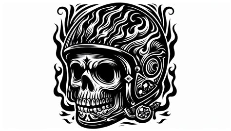 Biker Skull Logo Royalty Free Vector Image Vectorstock