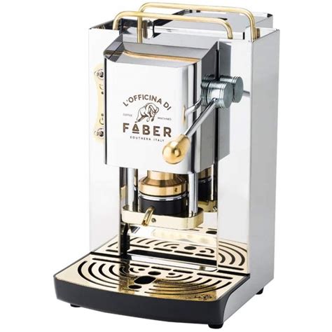 Faber Pro Mini Deluxe macchina da caffè a cialde Mat Black Ottone