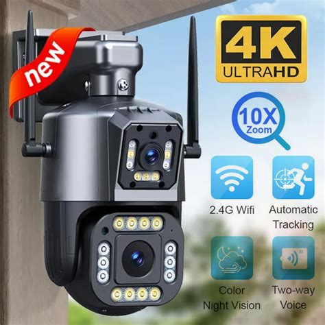 V380 PRO Dual Lens 2K 1080P Ultra HD CCTV PTZ Camera Motion Detect 360 ...