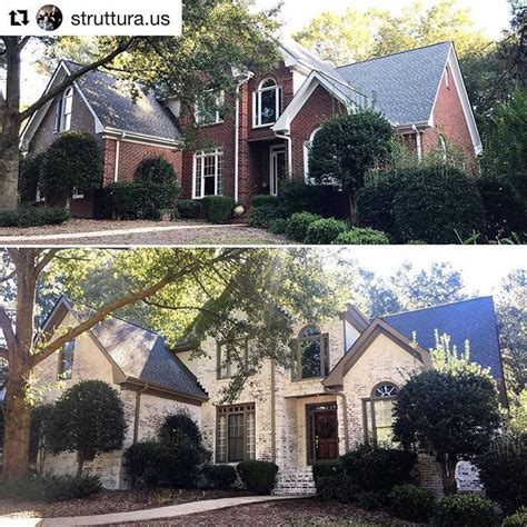 Before And After On A Recent Limewash Application By Struttura Happy