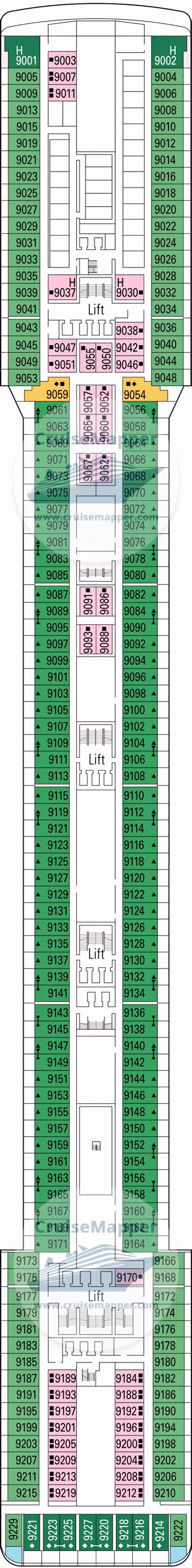 MSC Magnifica deck 9 plan | CruiseMapper