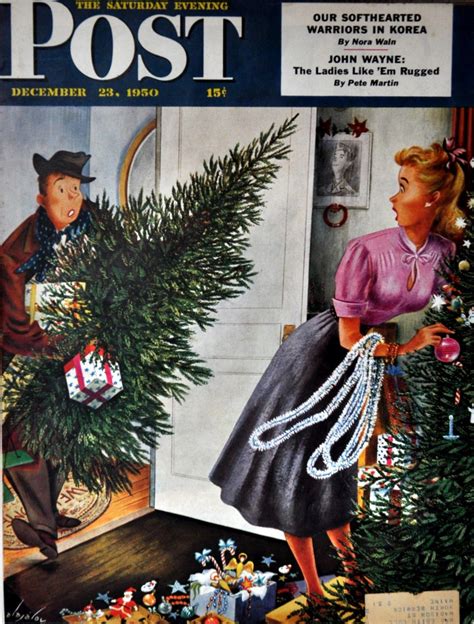 Image Detail For Saturday Evening Post Cover H A Dunne And Co Christmas Ephemera Saturday