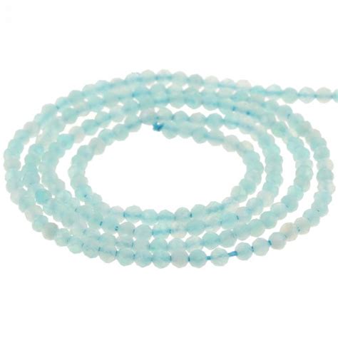 Bead Faceted Round Beads Mm Amazonite X Cm Perles Co