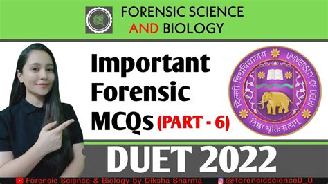 Du Msc Important Forensic Mcqs Duet Test Yourself Youtube