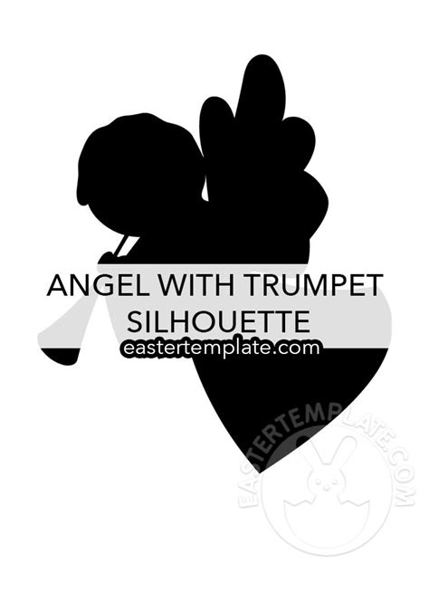 Angel With Trumpet Easter Template
