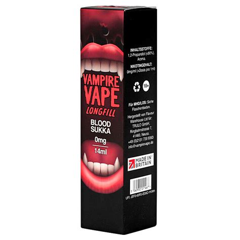 Vampire Vape Aroma Blood Sukka Longfill Dampfer Shop E Zigarett