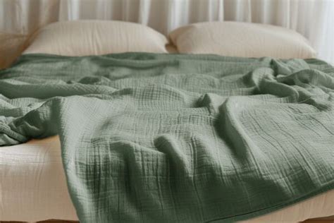 Sleep & Beyond 100% Organic Cotton Muslin Blanket | Natural Linens