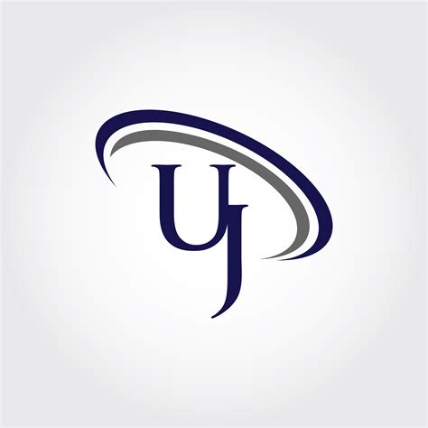 Monogram Uj Logo Design By Vectorseller Thehungryjpeg