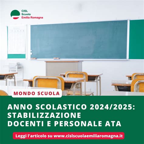 Anno Scolastico 2024 2025 Stabilizzazione Docenti E ATA