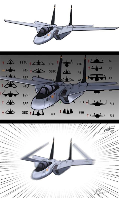 An Airplane Is Shown In Three Different Views