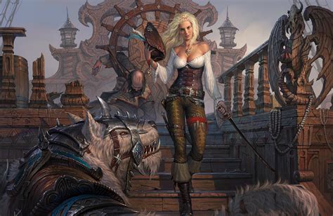 Wallpaper Fantasy Art Cleavage Pirates Comics Mythology