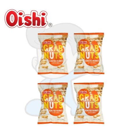 Oishi Grab Nuts Roasted Peanuts With Shell 4 X 180g Food Drinks