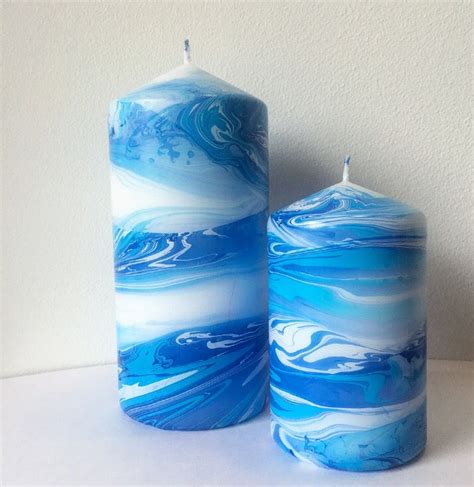 Bluelight Blue Pillar Candles Pillar Candles Candles Marble Candle