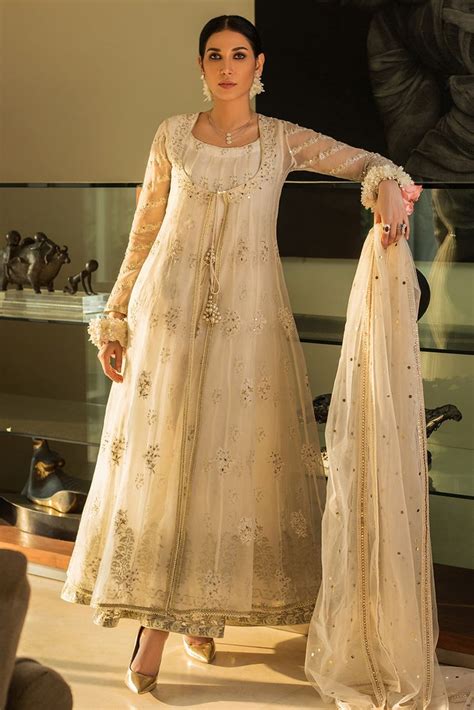 Anarkali Pishwas Nikkah Dress Bridal Pakistani BS781 Nikkah Dress