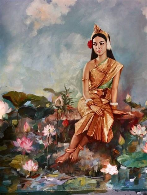 Beautiful Painting Cambodia Cambodian Art Painting Painting Of Girl