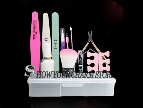 Nail Art Set Manicure Tools Kit Nail File Buffer Toe Finger Separator Cuticle Fork Pusher