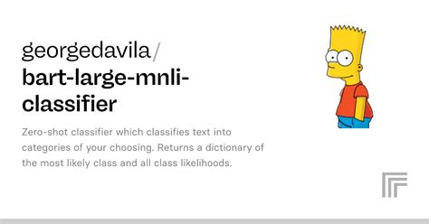 Georgedavila Bart Large Mnli Classifier Run With An API On Replicate