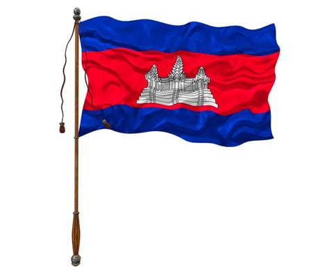 Fondo De La Bandera Nacional De Camboya Con La Bandera De Camboya