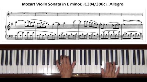 Mozart Piano And Violin Sonata In E Minor K C I Allegro