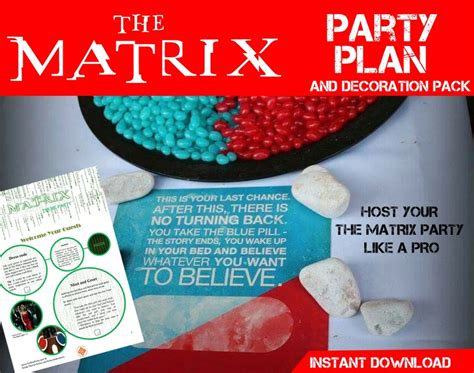 Matrix Party Plan Matrix Themed Games Matrix Party Food Etsy Uk Food