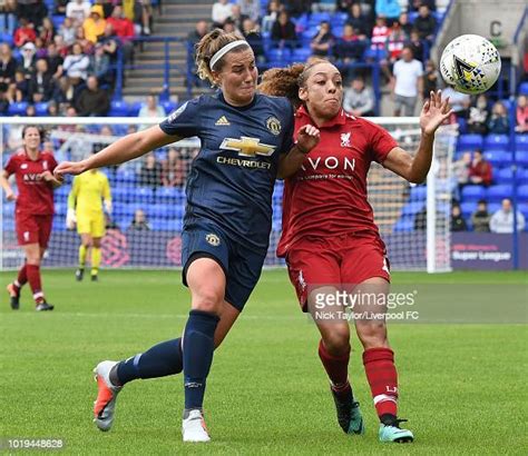 Jess Clarke Of Liverpool Fc Women And Amy Turner Of Manchester United