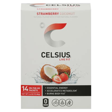 Save On Celsius Live Fit Energy Drink Packs Strawberry Coconut 14 Ct