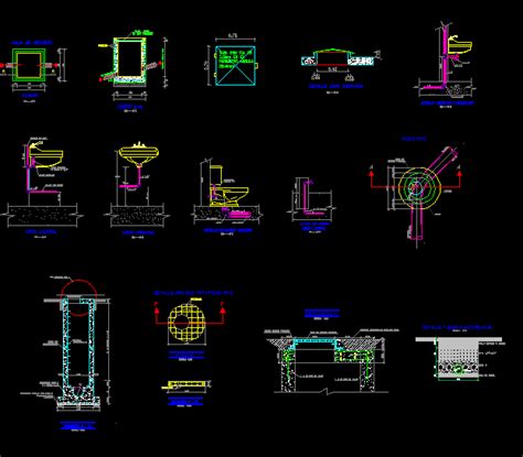 Detalles Sanitarios En AutoCAD Librería CAD