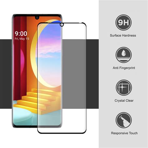 3D Tempered Glass Screen Protector For LG Velvet 5G Black