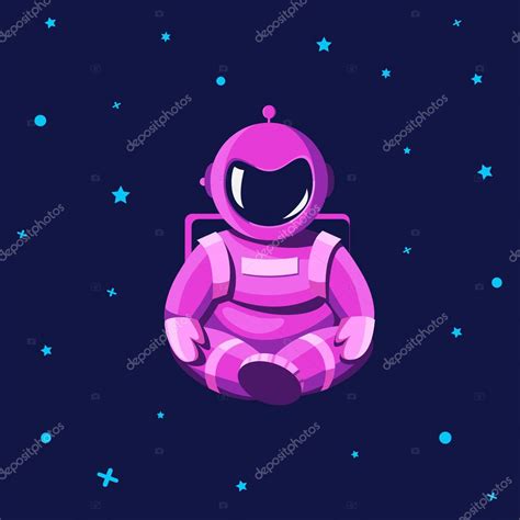 Cosmonauta En Traje Espacial Con Gestos De Yoga El Astronauta En La Posición De Loto Está