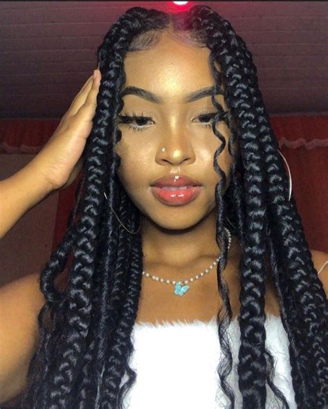 Black Box Braids Big Braids Black Girl Braids Cute Box Braids Hairstyles Baddie Hairstyles