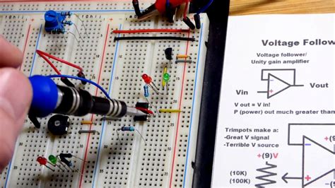 Operation Amplifier 741 Op Amp Voltage Follower Unity Gain Amplifier