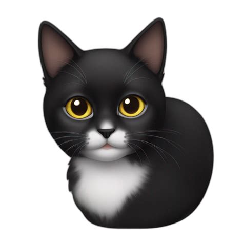 Black Cat Love Cute Ai Emoji Generator