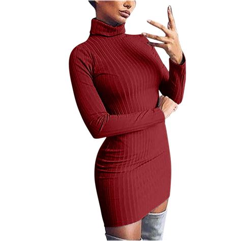 Turtleneck Sweater Dress