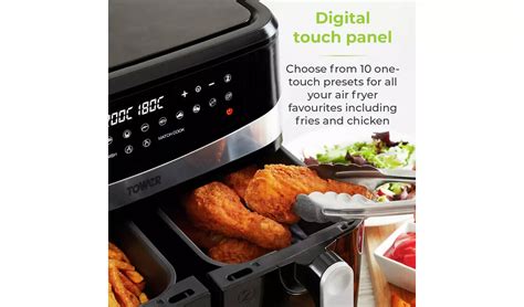 Tower T17088 9l 2600w Dual Basket Vortx Air Fryer Black 4096137 R 2tm 5056462312996 Ebay