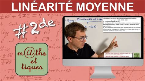 Appliquer la linéarité de la moyenne Seconde YouTube