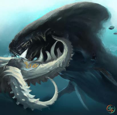 Digital Art Of Kraken Fighting Megalodon | Artificial Design