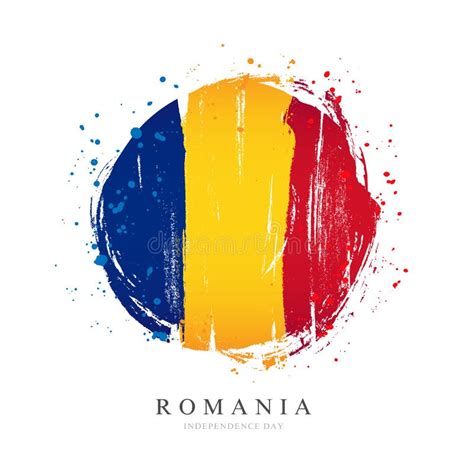 Bandera De Rumania En Forma De CÃrculo Grande Ilustración del Vector