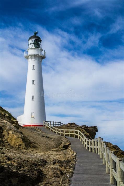 Castle Point Lighthouse In Sunrise New Zealand Stock Image Image Of