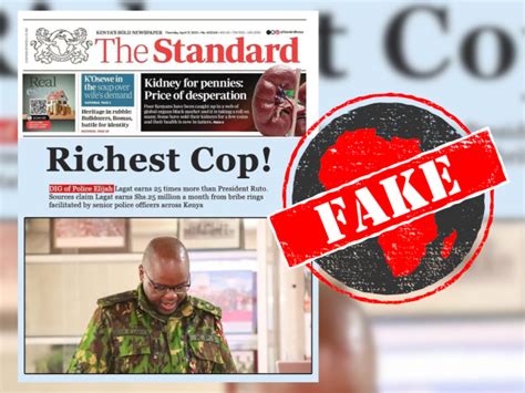 Kenyas Standard Newspaper Didnt Report That One Of The Countrys Top